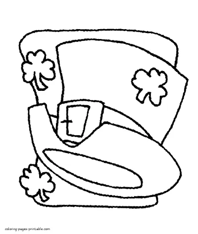 Coloring page. Leprechaun hat