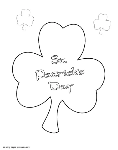 The symbol of Ireland coloring page. Shamrock