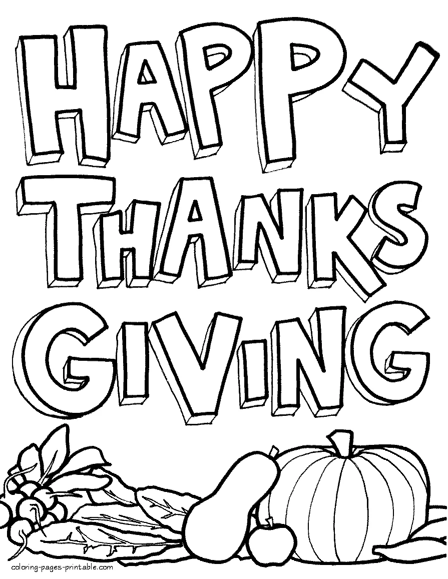 Thanksgiving card coloring page Thanksgiving card printable coloring page