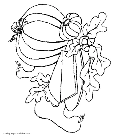 Free printable Thanksgiving coloring pages. Food