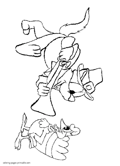Thanksgiving cartoon coloring page for kids