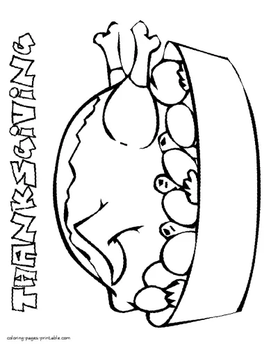 Coloring pages of Thanksgiving day holiday