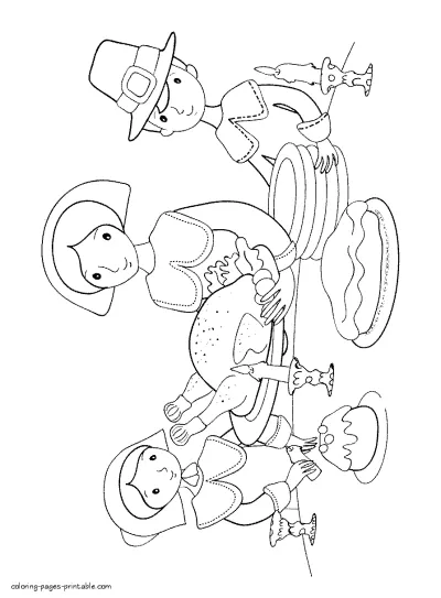 Printable coloring pages for Thanksgiving