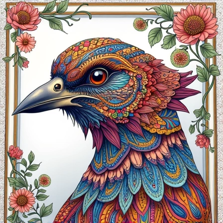 Bird coloring pages for adults