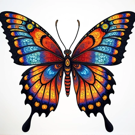 Butterfly coloring pages for adults