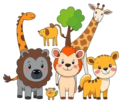 Preschool coloring pages. Animals