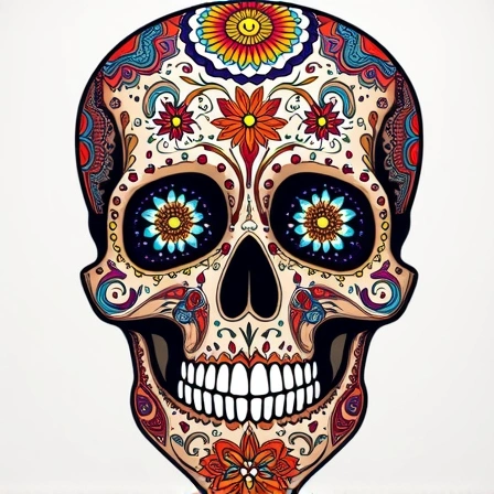 Skull coloring pages for adults