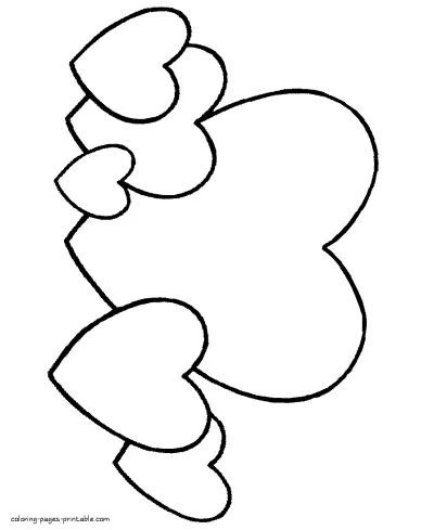 Coloring pages of hearts. Valentines