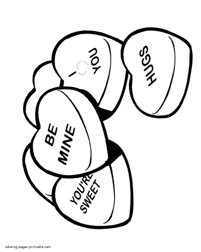Hearts coloring sheets to print for kids