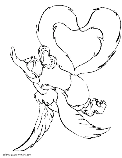 Printable coloring valentine holiday cards