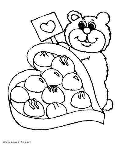 Valentine free printable coloring pages