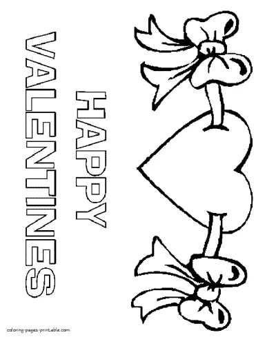 Valentine heart coloring pages to holiday