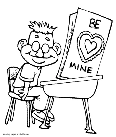 Holidays coloring pages Valentines Day