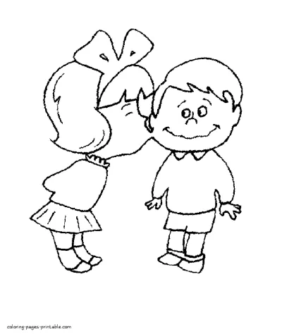 Printable Valentine coloring pages - Kids