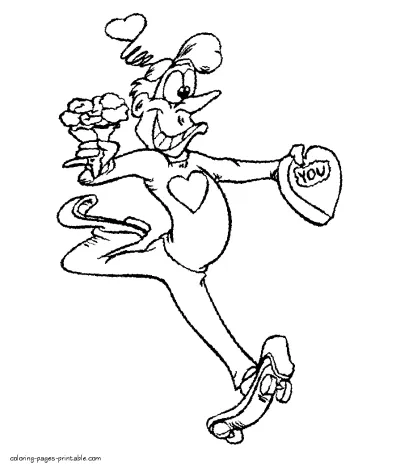 Happy Valentine's day kids coloring pages