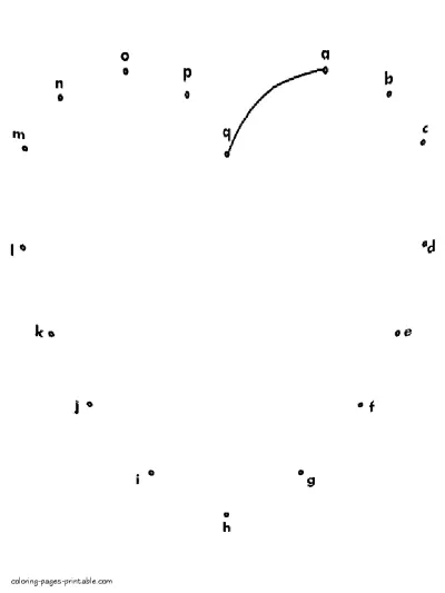 Valentine coloring page for preschool. Dot by dot