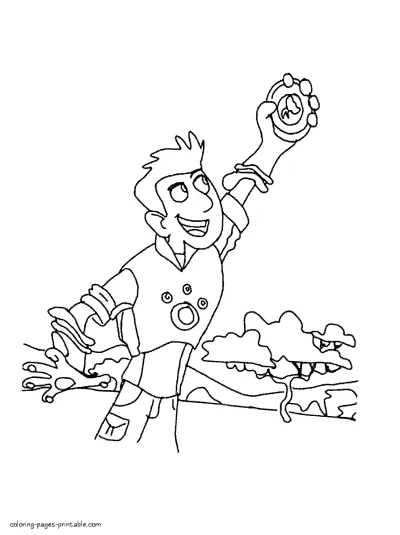 Chris Kratt printable coloring page
