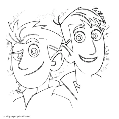 Free printable coloring page brothers Kratts