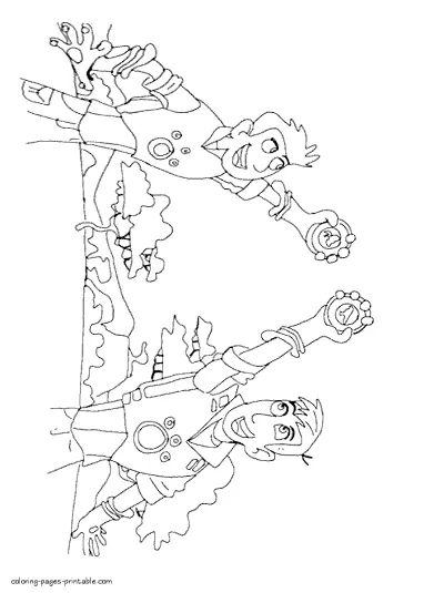 Wild Kratts coloring sheets from cartoon