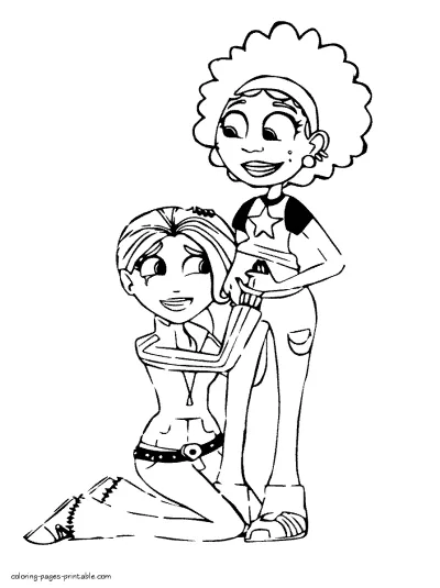 Aviva and Koki coloring page. Wild Kratts