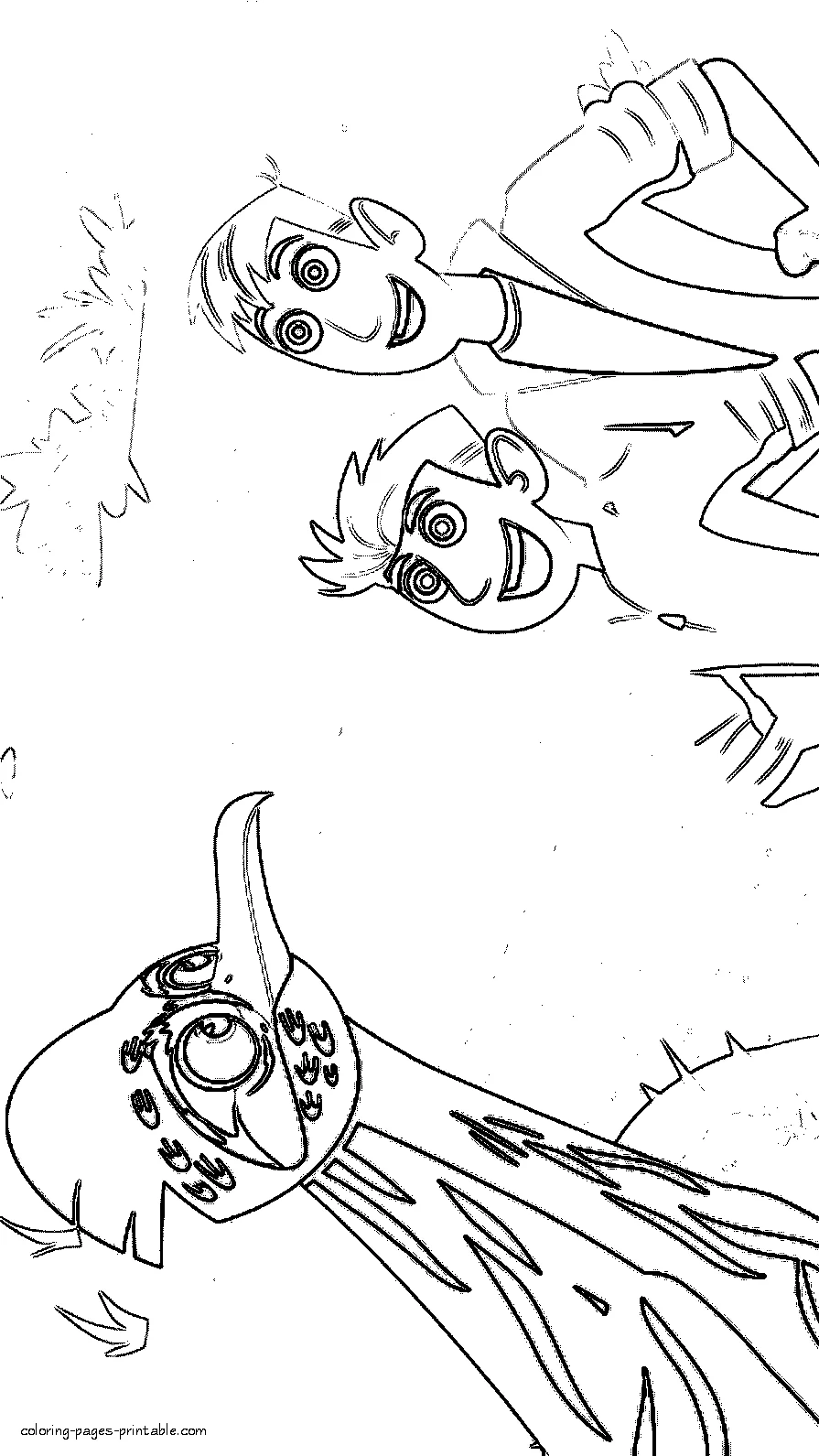 Coloring page from The Wild Kratts episode Coloring page for kids from The Wild Kratts episode