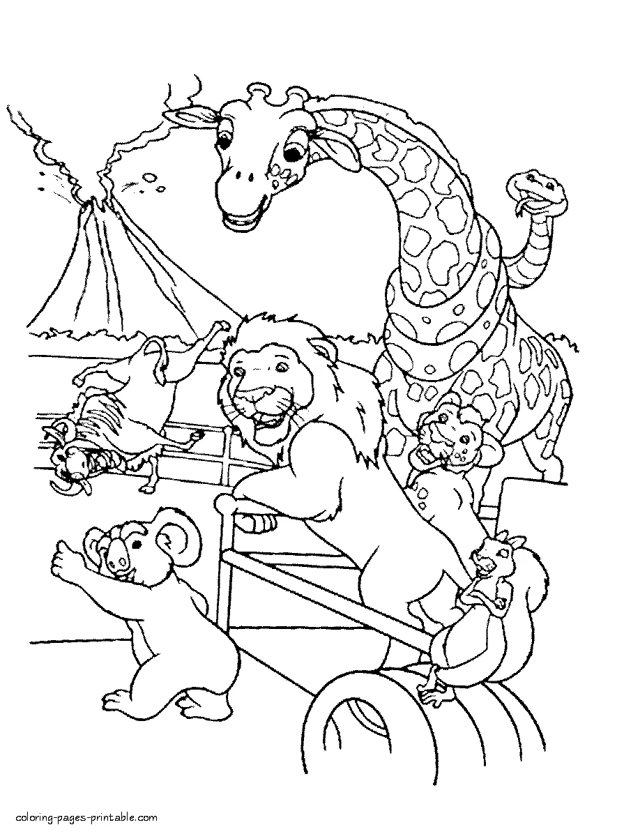 Coloring pages of the animals from The Wild Kratts Coloring pages of the animals from The Wild Kratts series