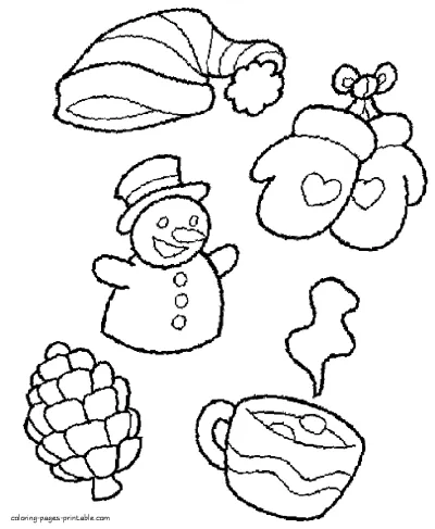 Winter coloring sheets. Print its free