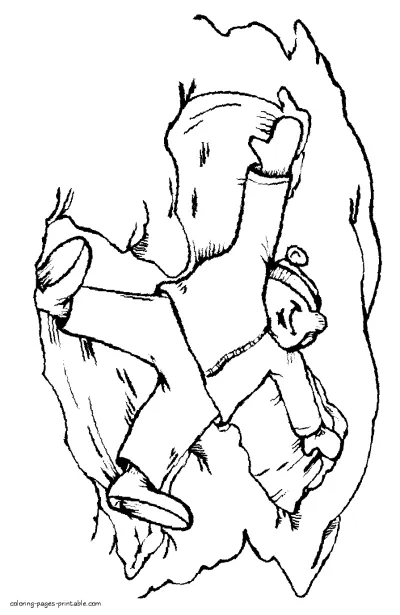 Winter clothing coloring pages to print