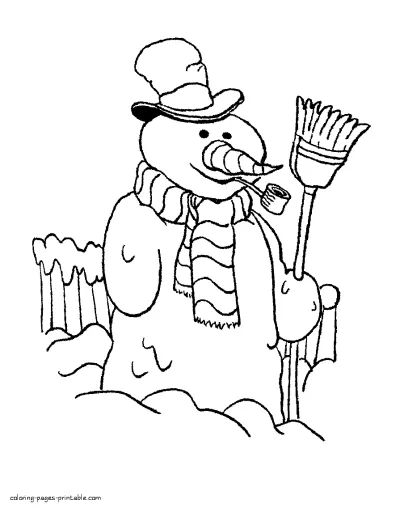 Printable wintertime coloring pages