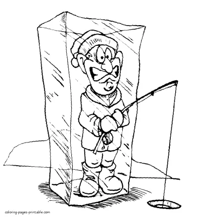 Weather coloring pages. Cold season