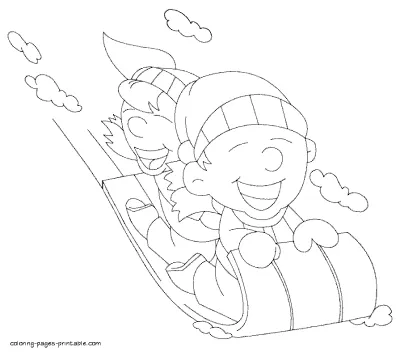 Winter coloring books for kids
