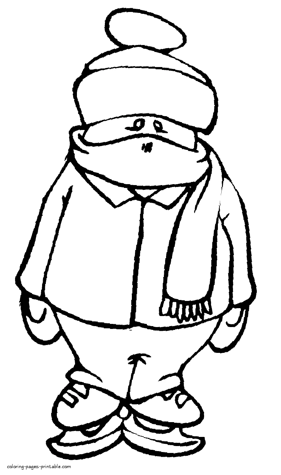 Skater - coloring pages winter Skater - coloring pages winter sport