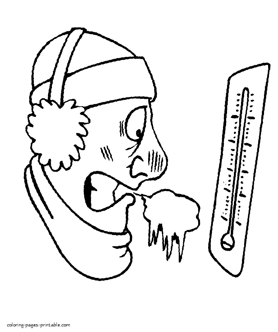 It is extremely cold in winter It is extremely cold in winter. Page to color