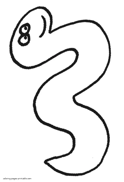Fun worm printable coloring page