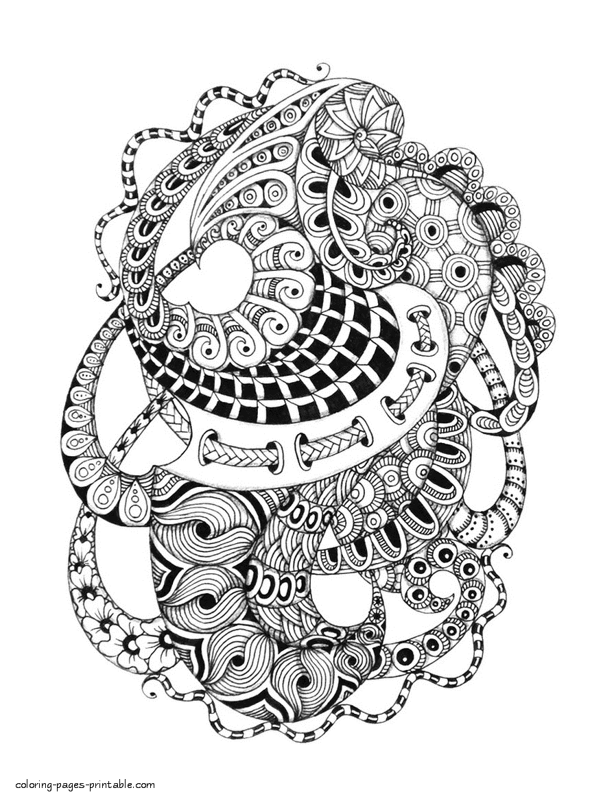 Printable Adult Coloring Pages Abstract || COLORING-PAGES-PRINTABLE.COM
