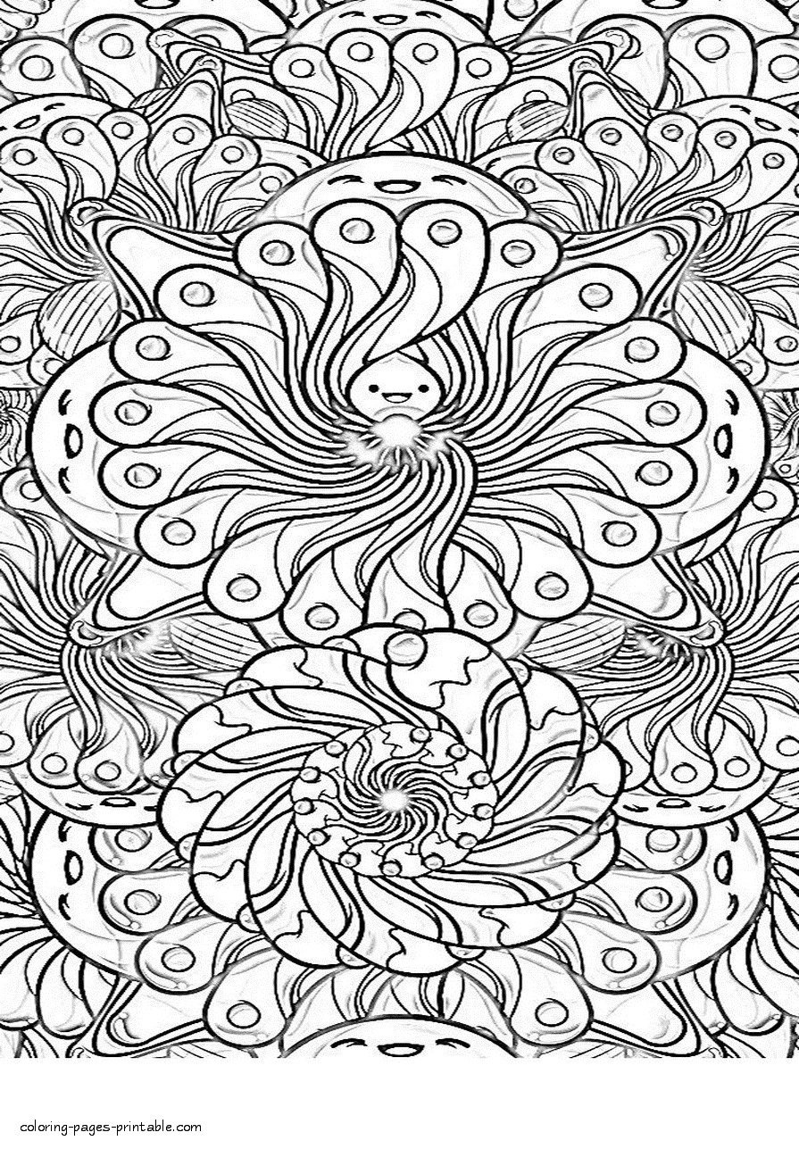 free printable abstract coloring pages for adults