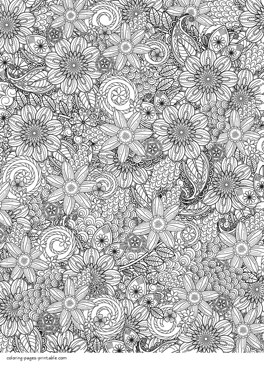 abstract coloring pages for adults difficult