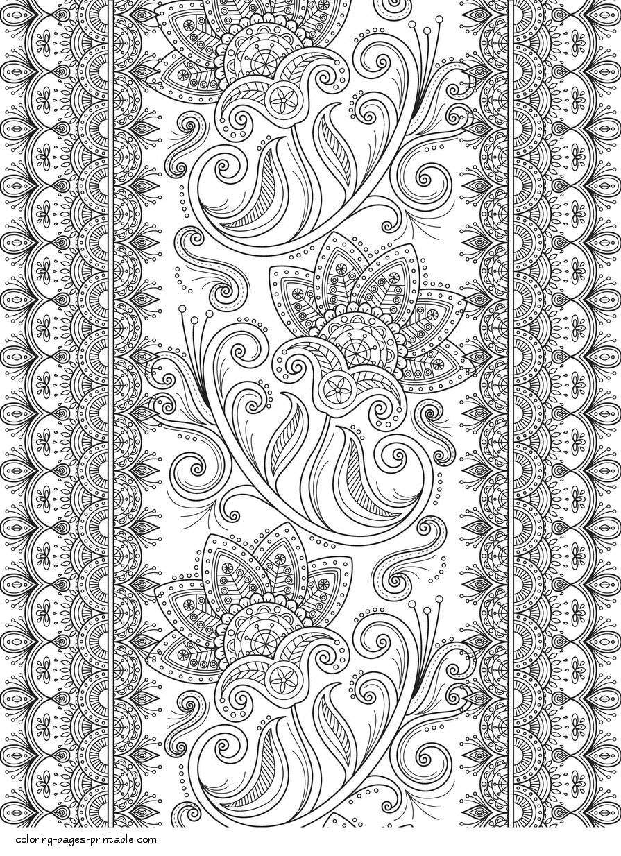 Pattern Coloring Page Abstract || COLORING-PAGES-PRINTABLE.COM