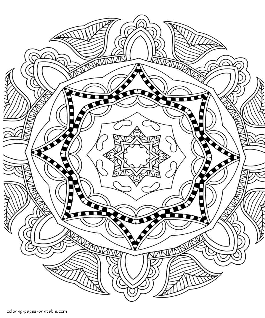 Abstract Coloring Sheet Printable For Free