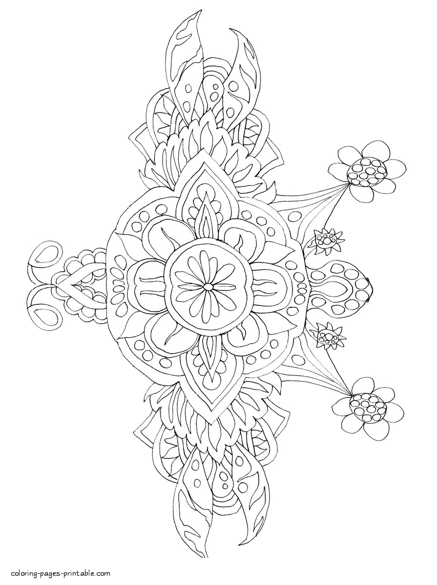 Coloring Pages For Adults. Abstract Picture