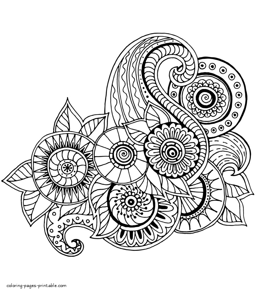 Abstract Art Printable Coloring Pages - Free Printable Abstract