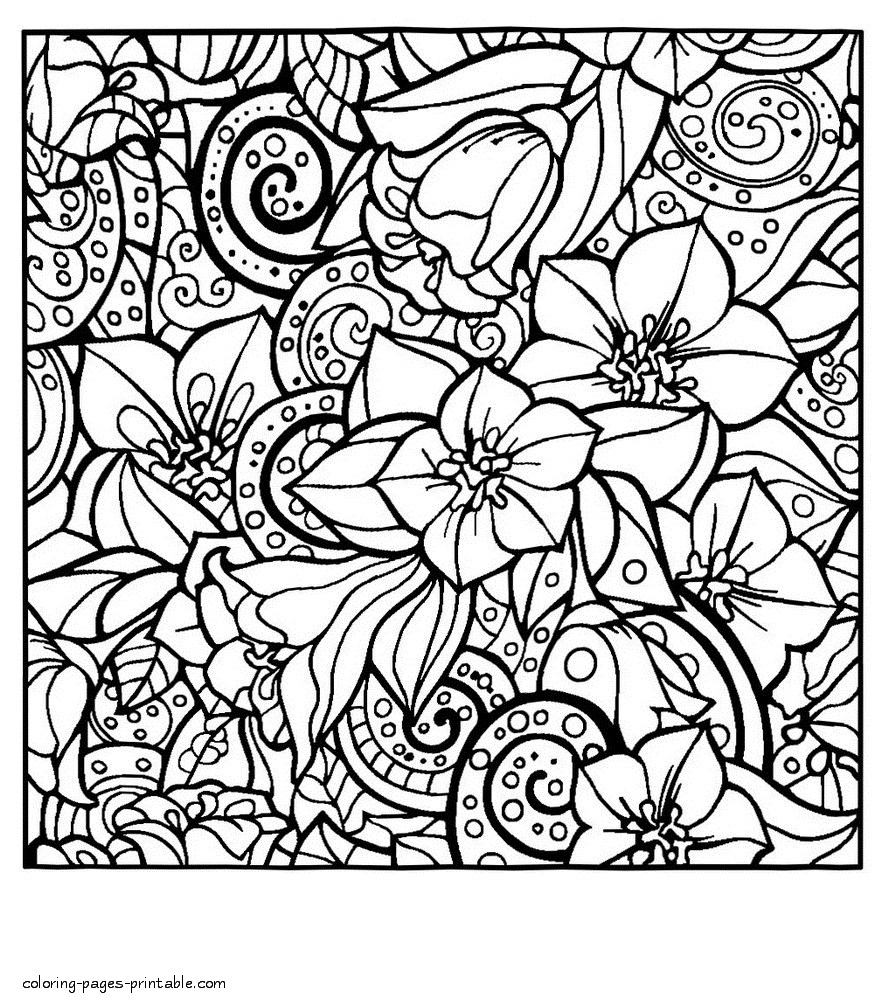 abstract adult coloring for page colouring sheets