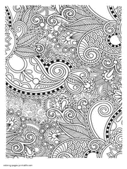 Free Printable Abstract Coloring Pages With Flowers For Adults