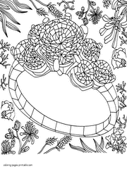Abstract Coloring Pages For Kids And Adults. The Ring