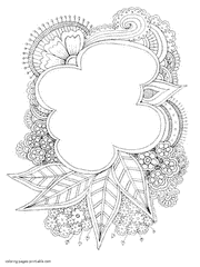Greeting Card Coloring Pages. Abstract Pattern