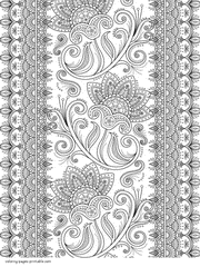 Pattern Coloring Page Abstract Printable