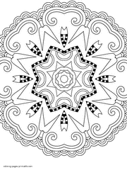 Abstract Mandala Coloring Page For Adults