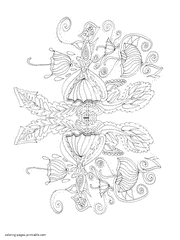 Abstract Colouring Book For Adults. Print It Free
