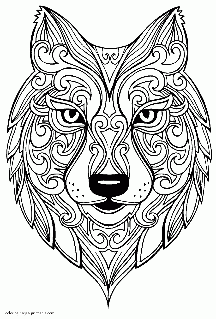 Animal Printable Coloring Pictures For Adults || COLORING-PAGES-PRINTABLE .COM