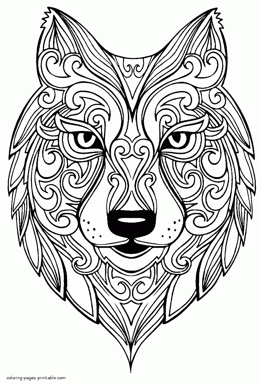 Animal Printable Coloring Pictures For Adults COLORINGPAGES